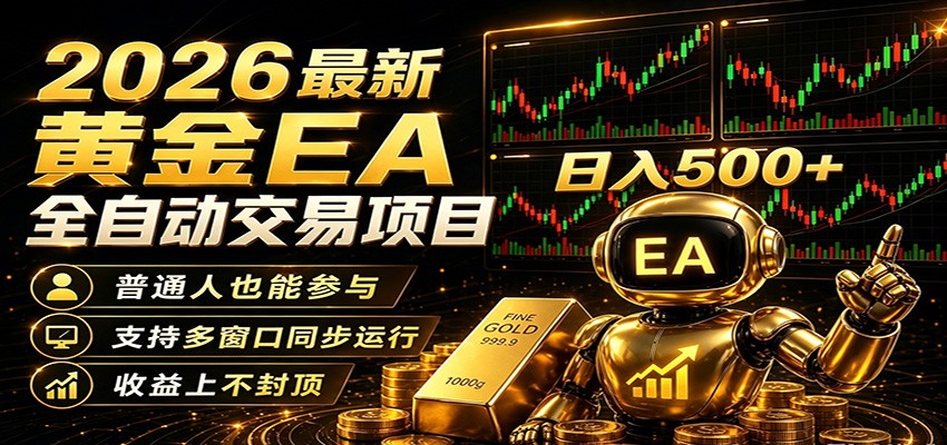 2026黄金EA全自动量化，零技术·全自动·收益上不封顶，低门槛日入500+-366资源网