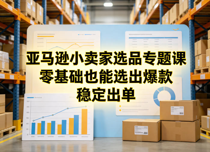 亚马逊小卖家选品专题课,零基础也能选出爆款,稳定出单-366资源网